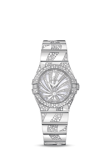 Omega Constellation Quartz 27 Polished White Gold / Snow / Diamond Supernova